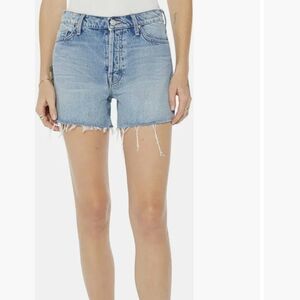 Mother The Skipper Short N Long Fray Shorts, Size 32